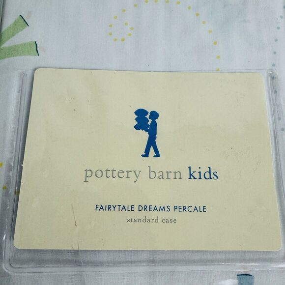 Pottery Barn Kids Pillowcase Fairytale Dreams Percale Standard Cotton New - Picture 2 of 4
